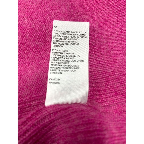 Saks Fifth Avenue Sweater Womens L Pink 100% Cashmere Short Sleeve Crewneck - Picture 8 of 8